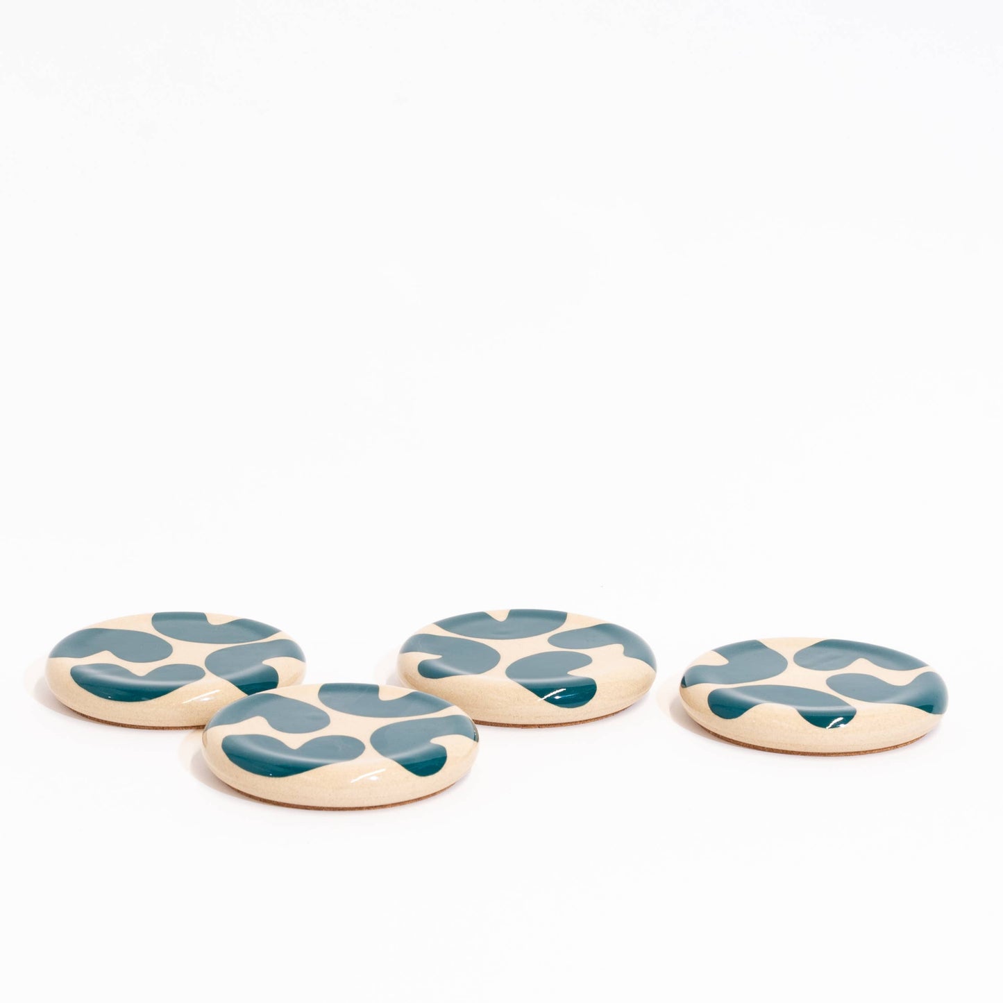 Coaster 4-Set - Blobs - Orange
