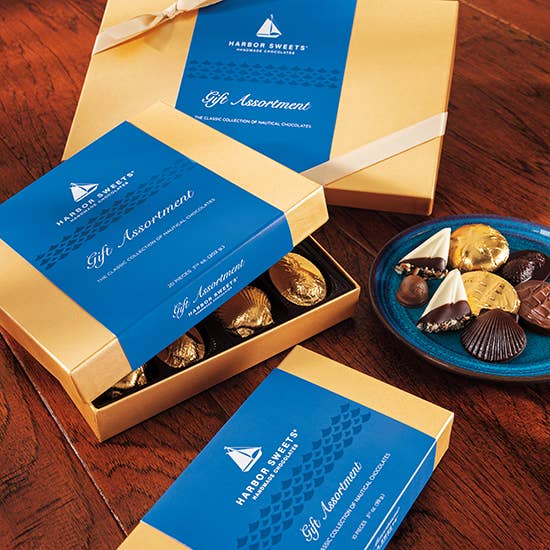 Harbor Sweets Chocolates - 20 Pieces - Nautical Gift Assortment