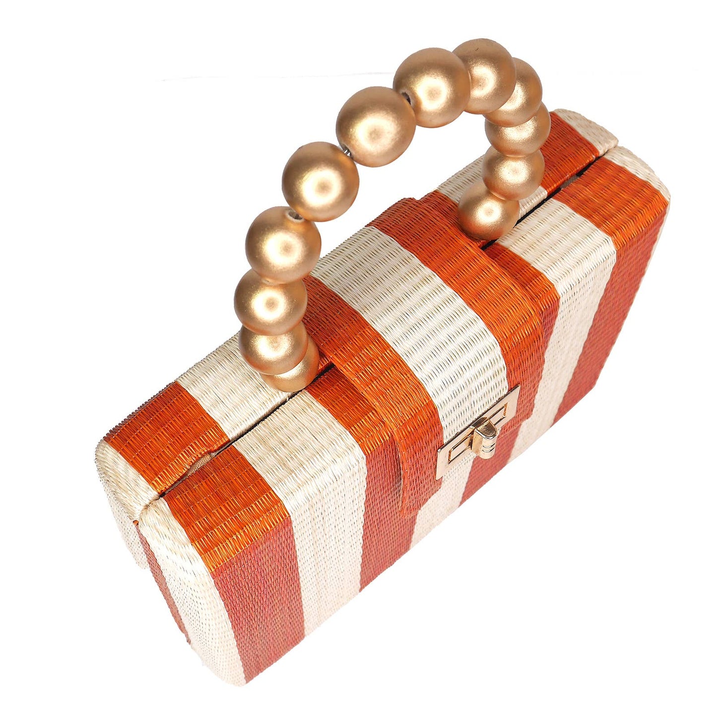 Orange Stripe Clutch Bag - Soli + Sun