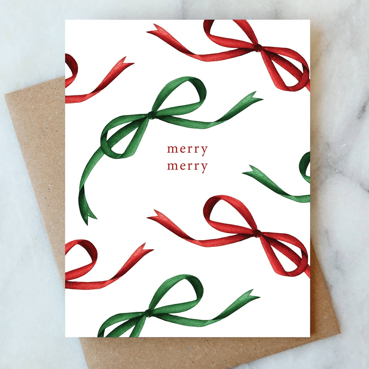 Bows Holiday Card - Abigail Jayne Design