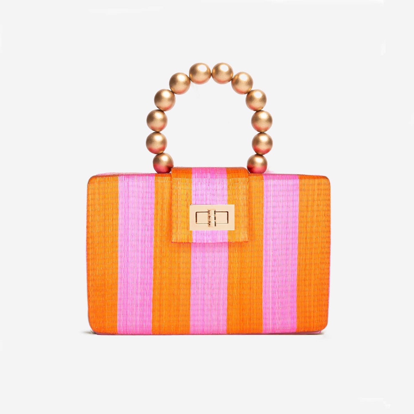 Pink & Orange Stripe Bag - Soli + Sun