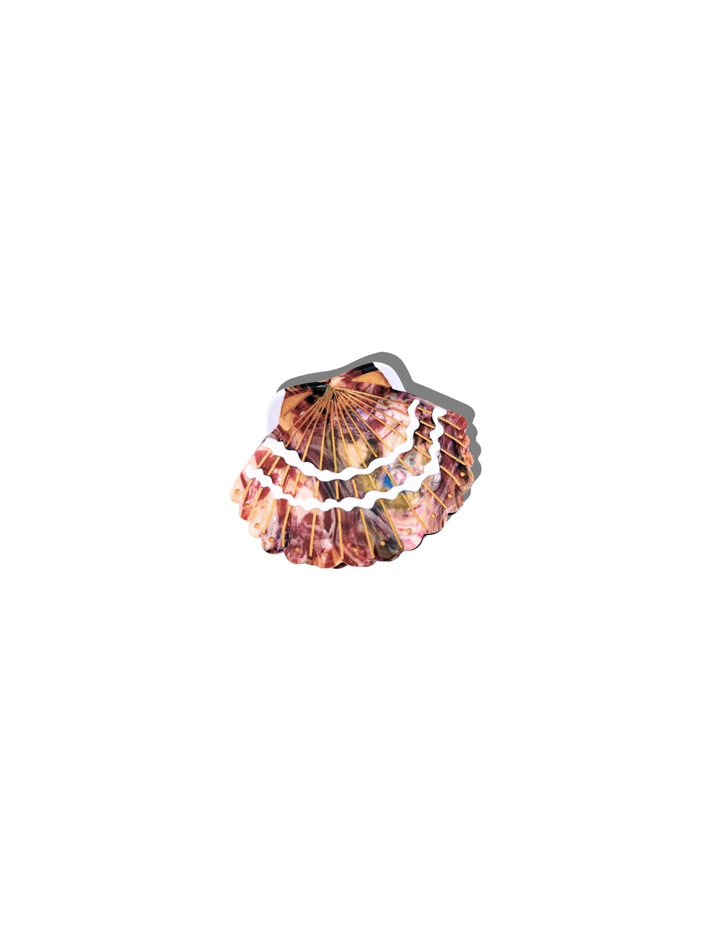 Seashell Claw Hair - Shimmer Purple