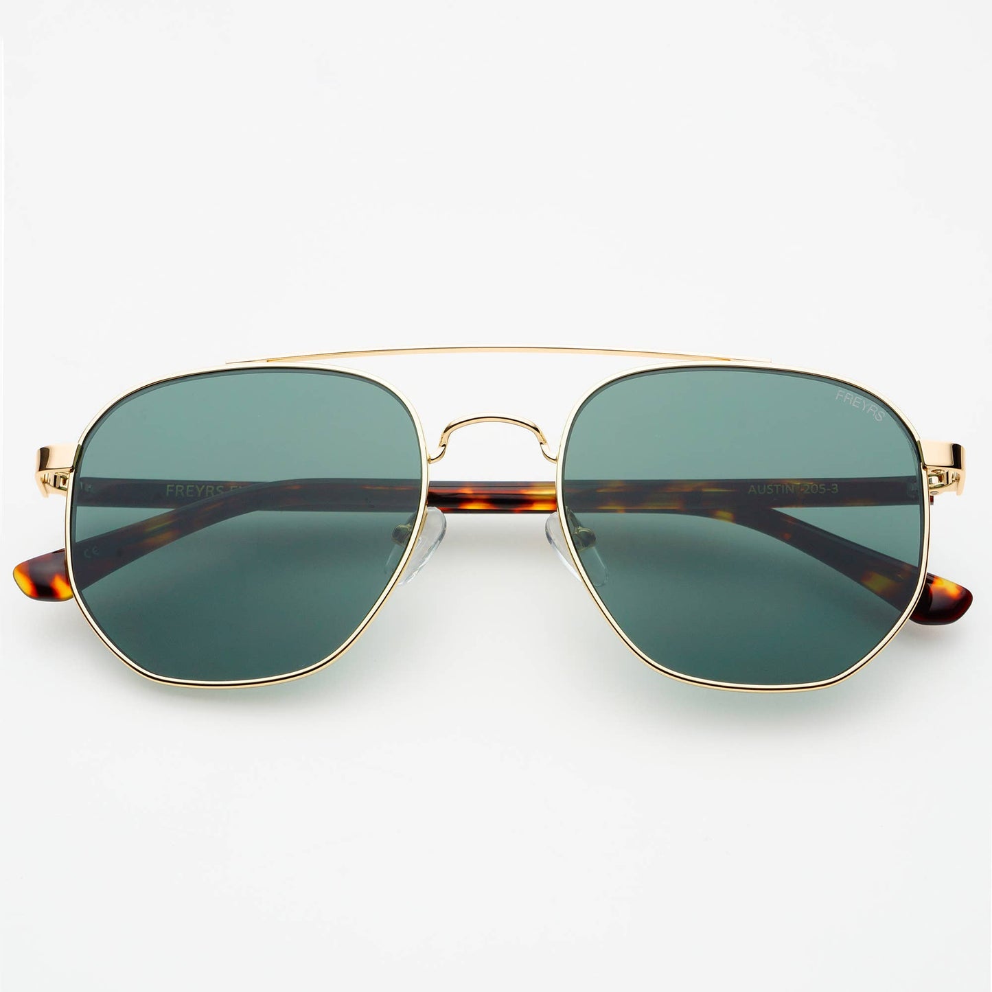 Austin Unisex Sunglasses - Gold + Green - FREYRS
