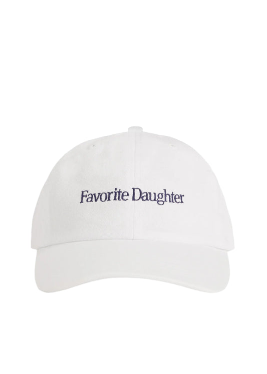 Classic Logo Baseball Hat - White - Favorite Daughter