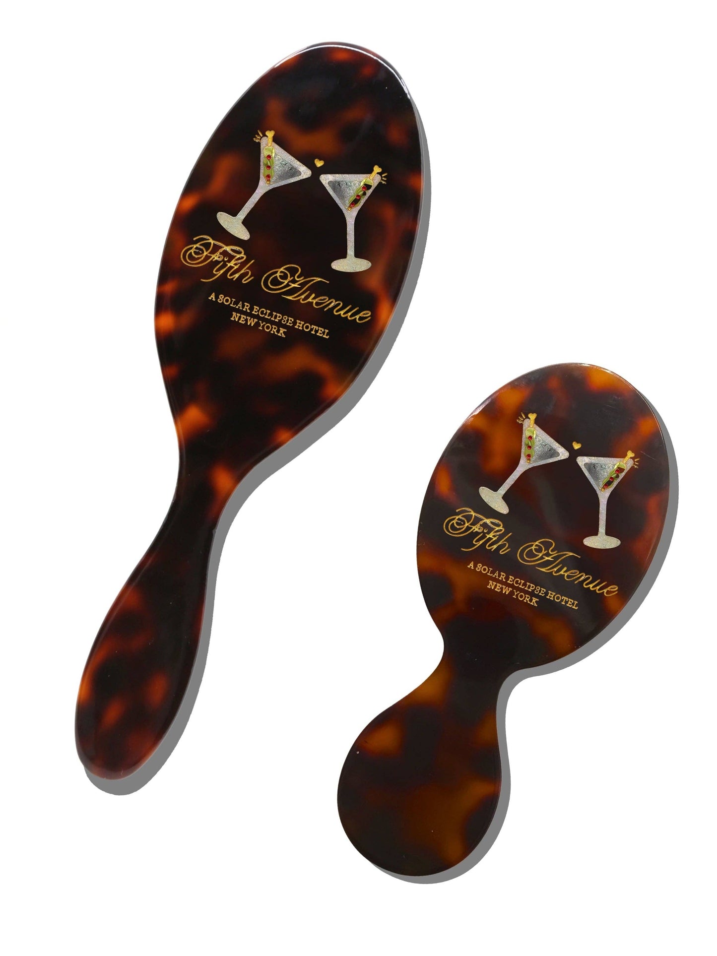 Hand-painted Martini Hair Brush