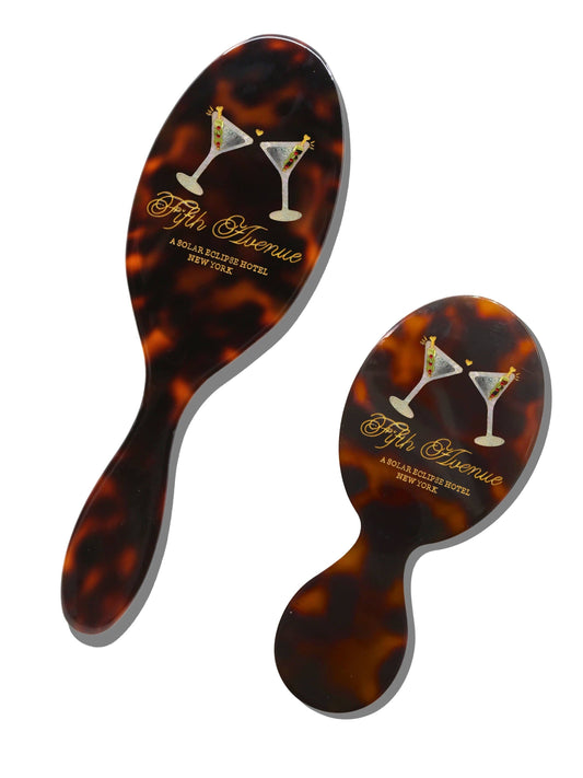 Hand-painted Martini Hair Brush