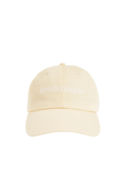 Classic Logo Baseball Hat - Buttercream/White - Favorite Daughter