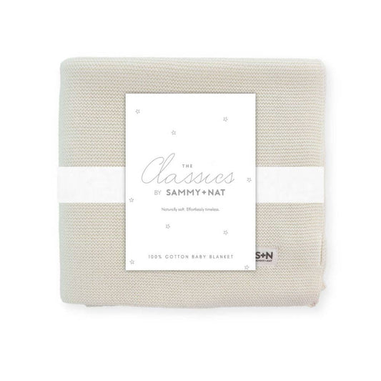 Classic Knit Blanket in Ivory