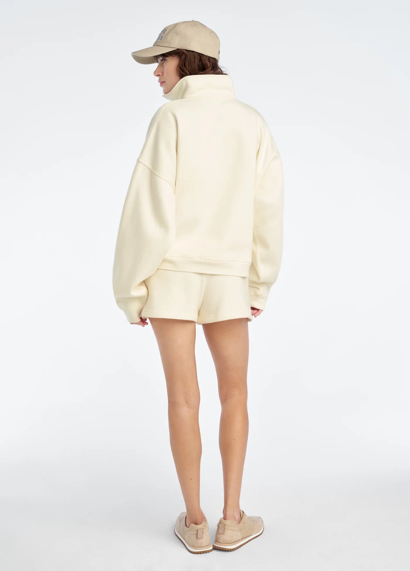 The Favorite Daughter Half Zip Sweatshirt - Cream