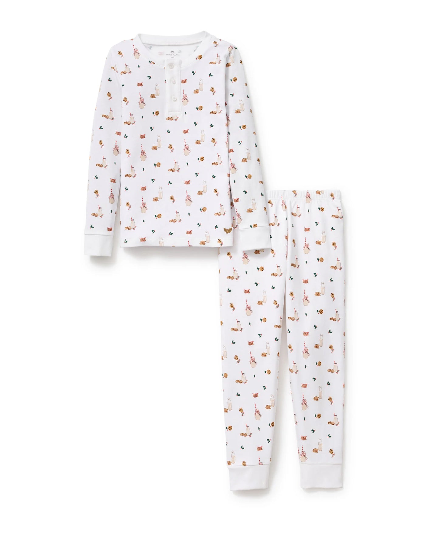 Kid's Pima Snug Fit Pajama Set in Yuletide Treats - Petite Plume
