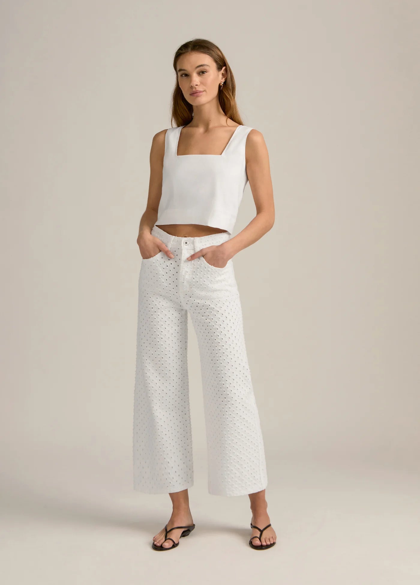 The Masha Super High Rise Bottoms - White - Favorite Daughter