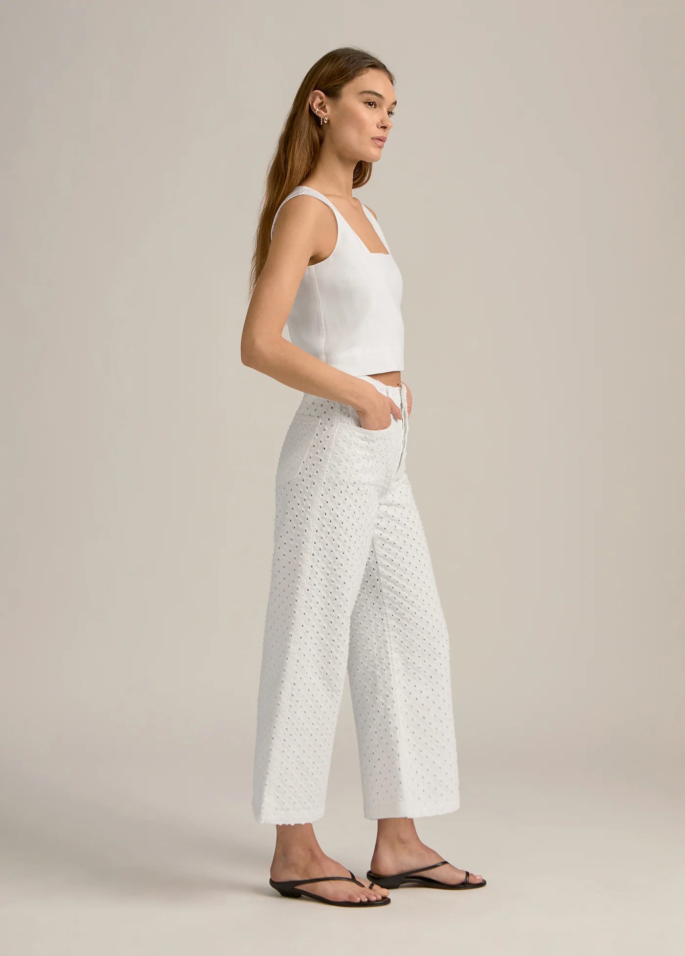 The Masha Super High Rise Bottoms - White - Favorite Daughter