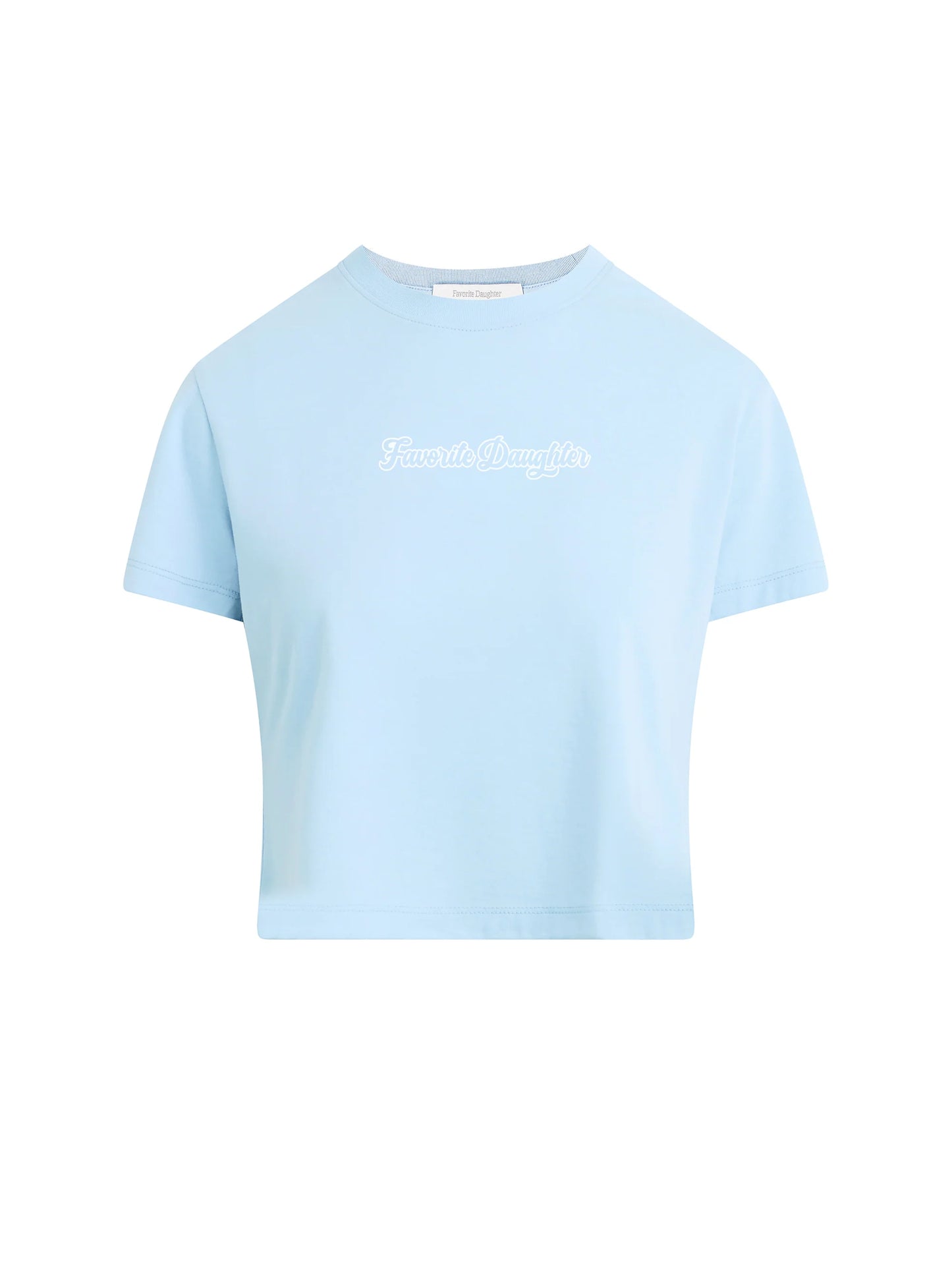 Cropped Varsity Tee - Sea Blue - Favorite Daughter
