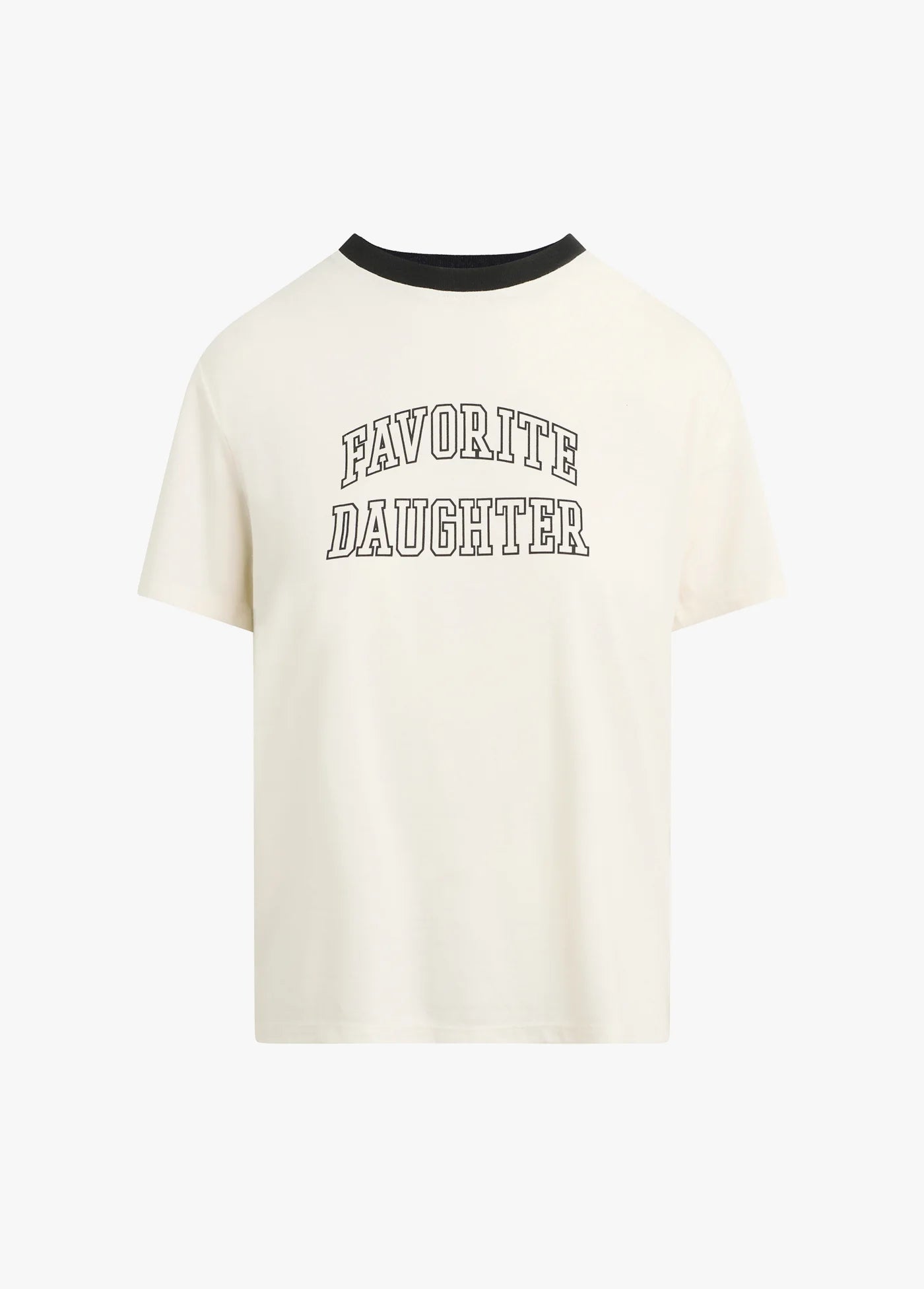 The Collegiate Classic Tee - White/Black - Favorite Daughter