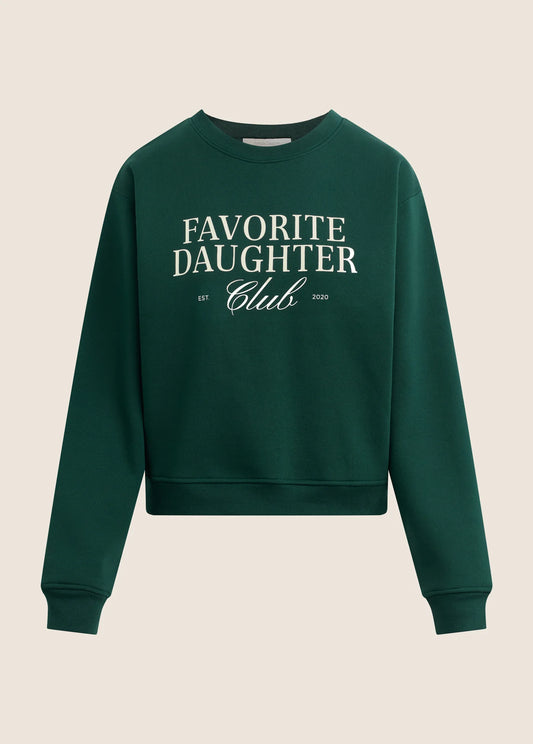 The Favorite Daughter Club Collegiate Sweatshirt - Green