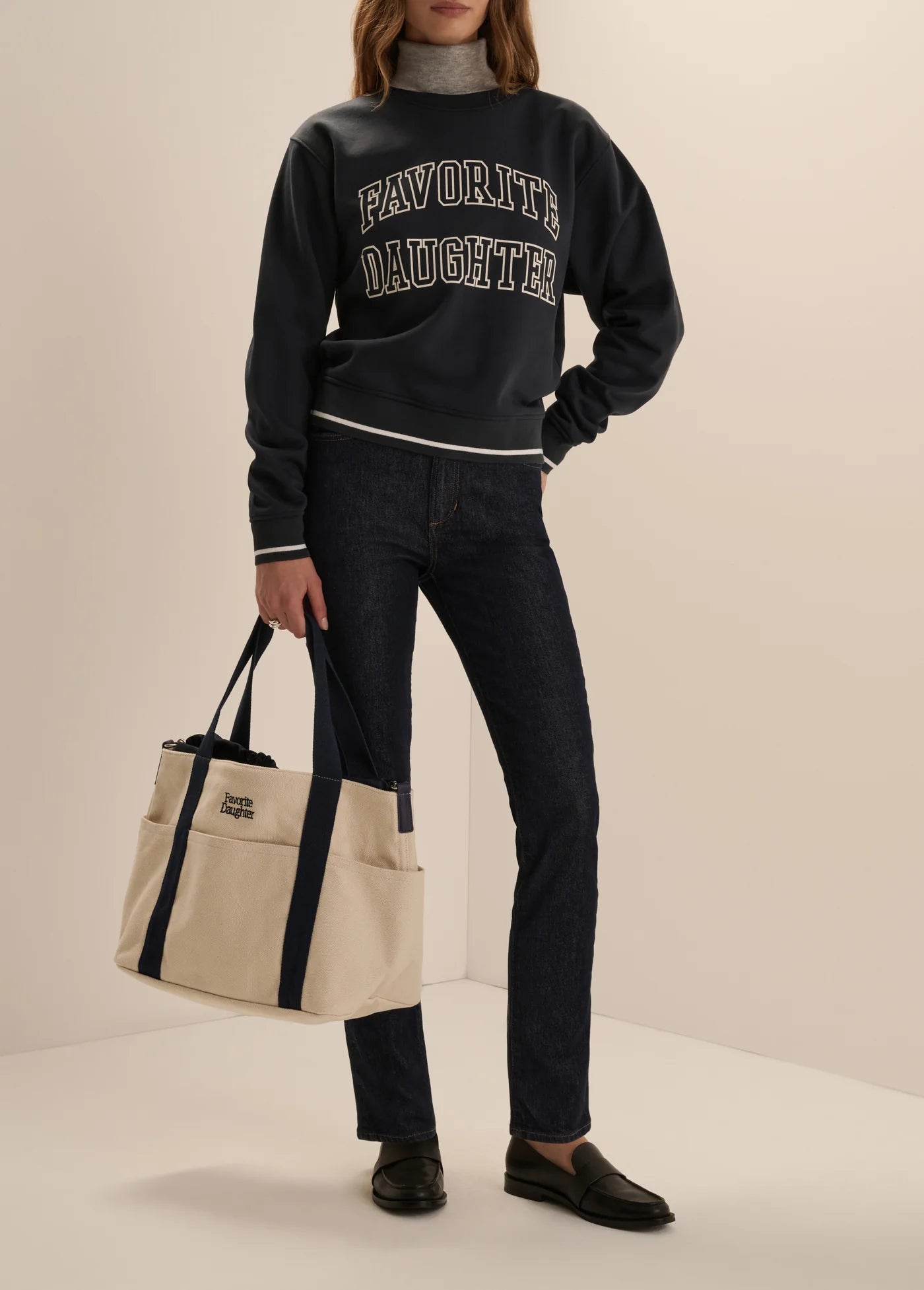 The Collegiate Sport Classic Sweatshirt - Navy - Favorite Daughter