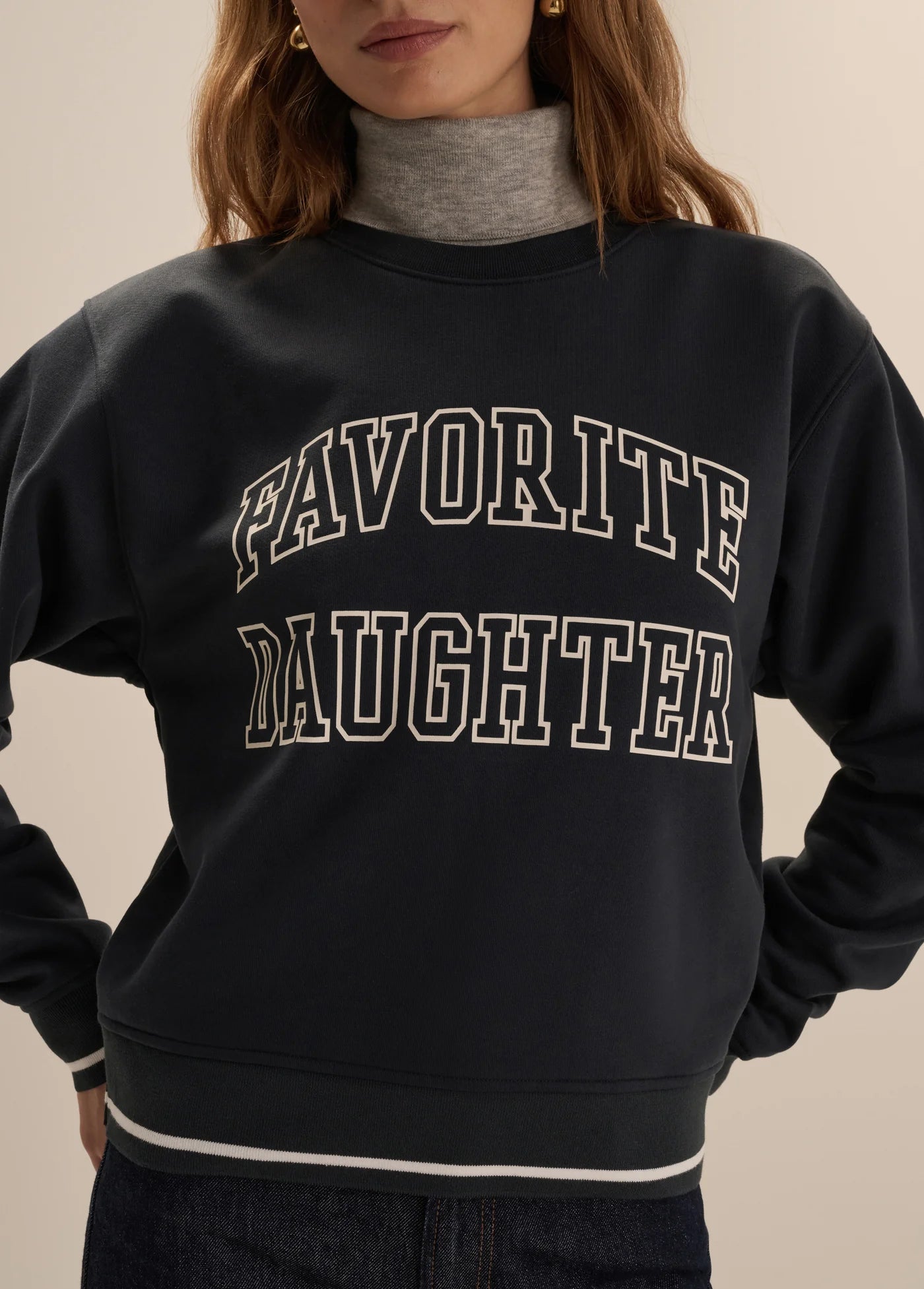 The Collegiate Sport Classic Sweatshirt - Navy - Favorite Daughter