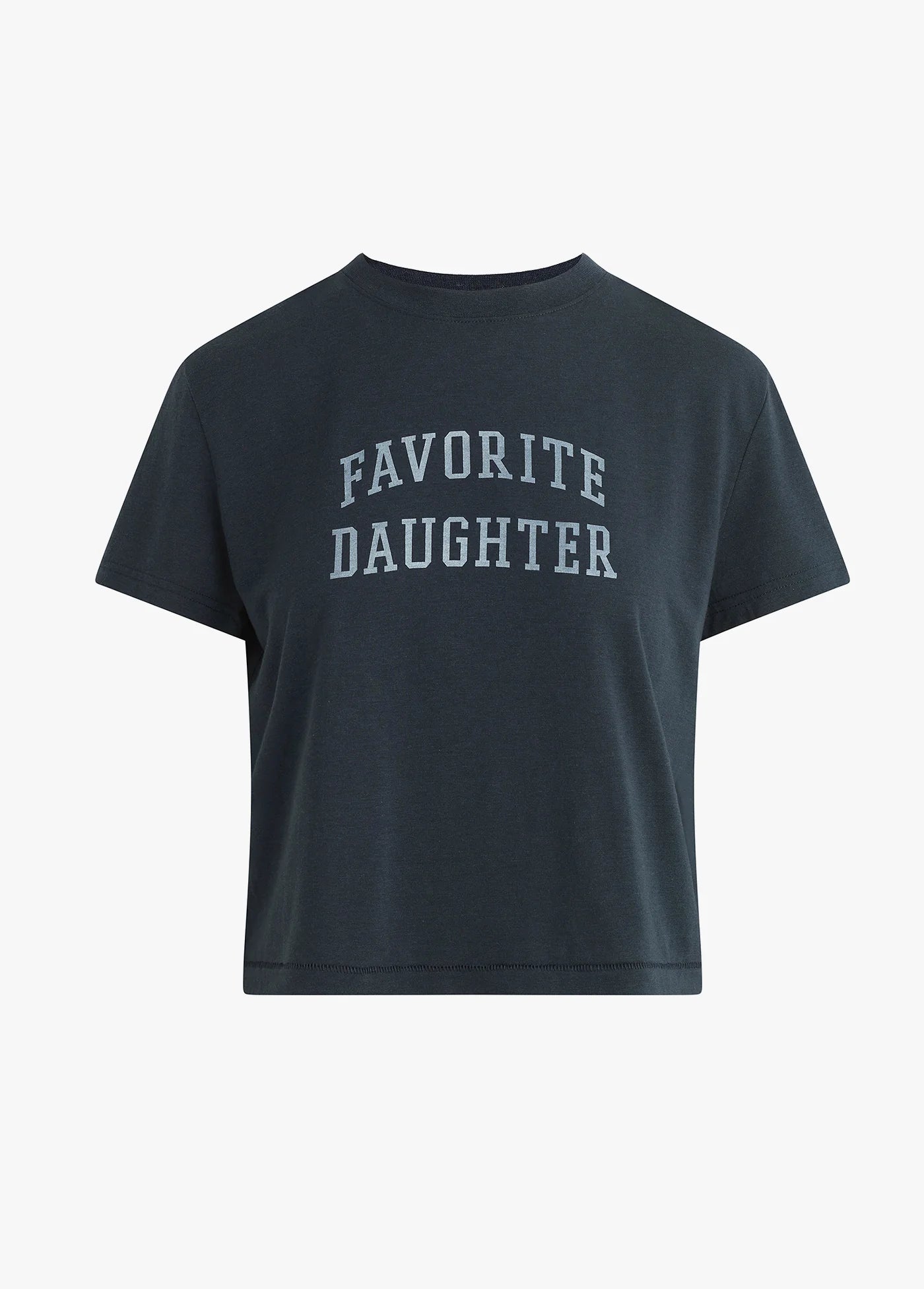 The Cropped Collegiate Tee - Navy - Favorite Daughter