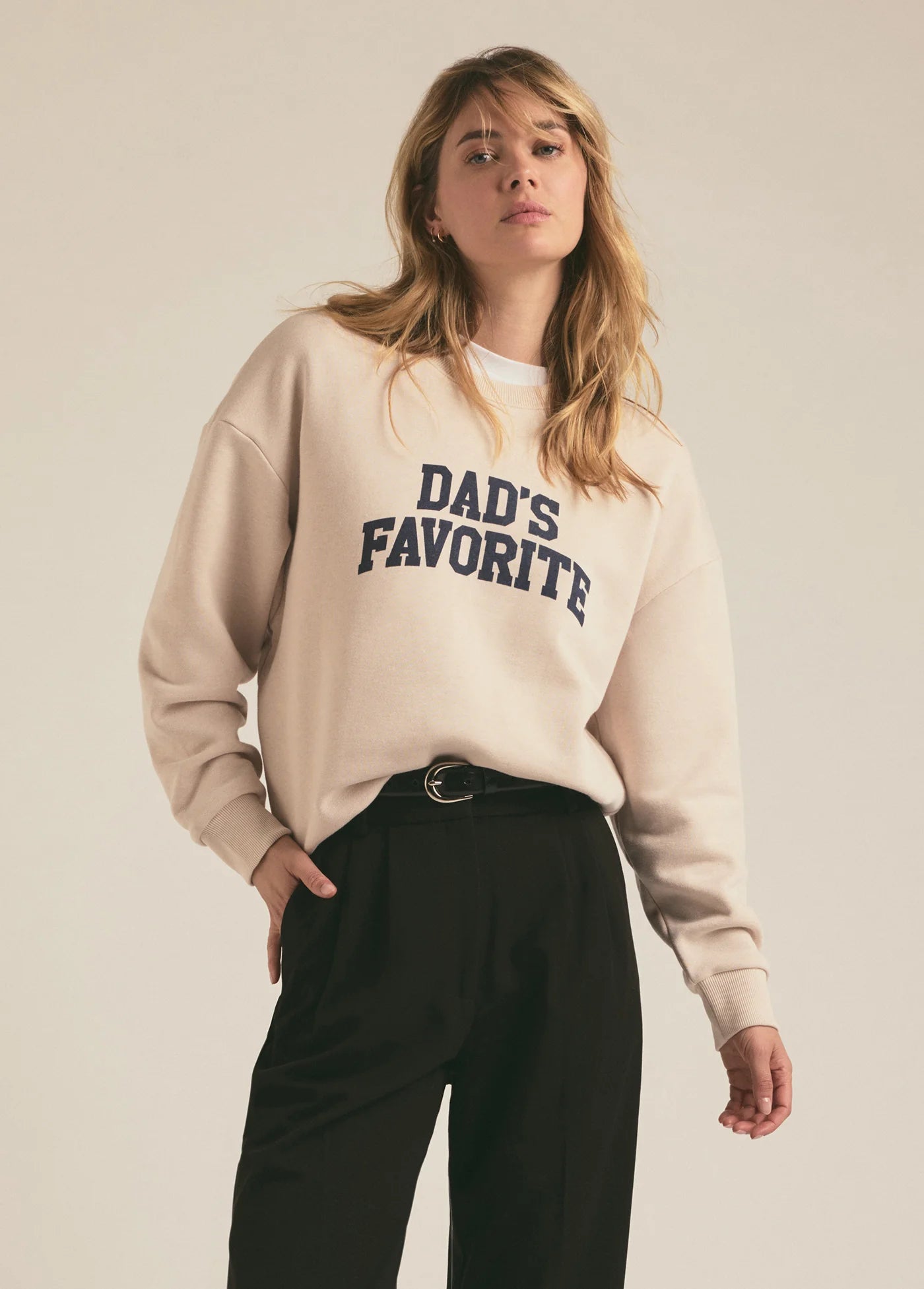 Dad's Favorite Sweatshirt - Heather Oatmeal - Favorite Daughter