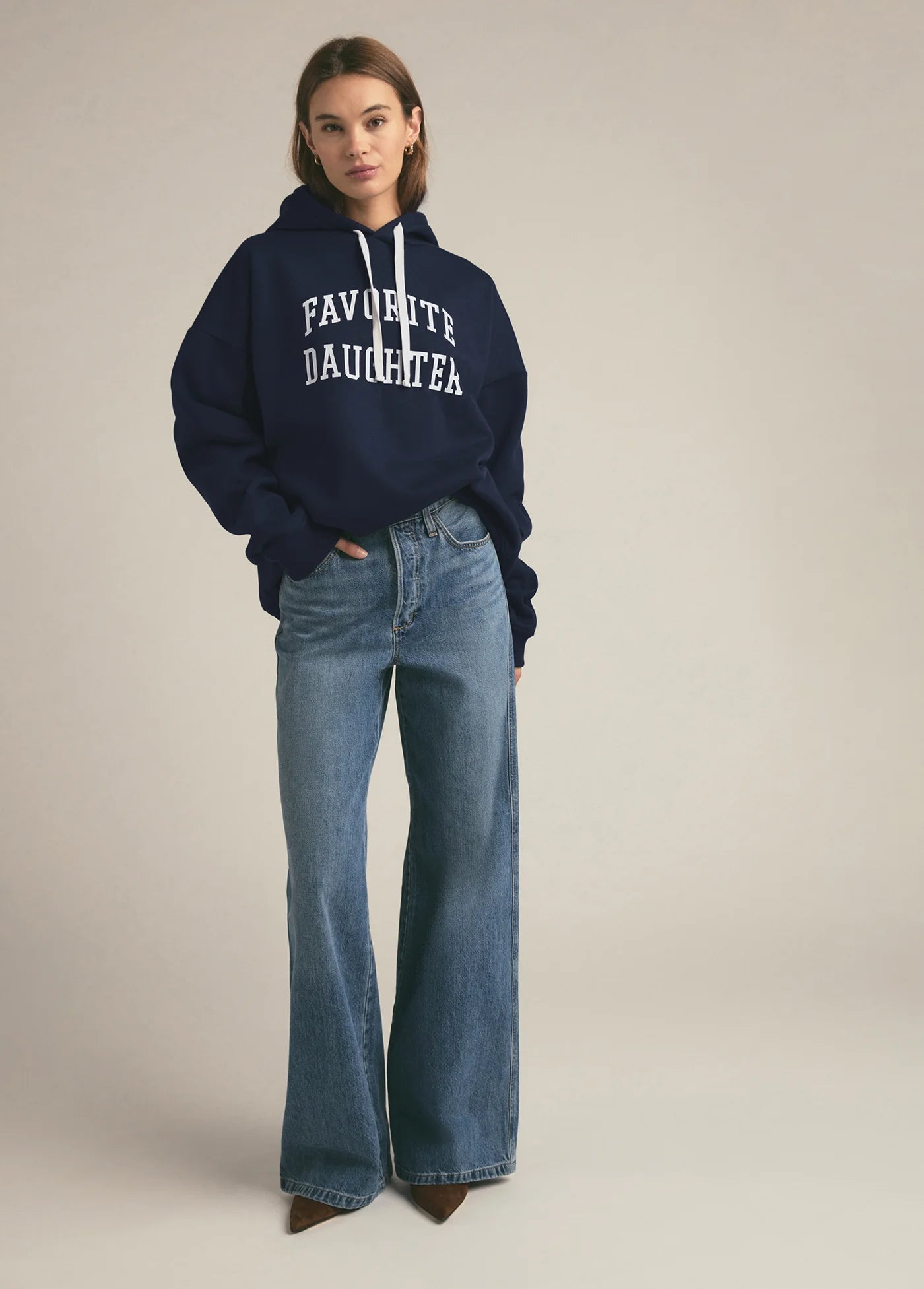 The Collegiate Hoodie - Navy - Favorite Daughter