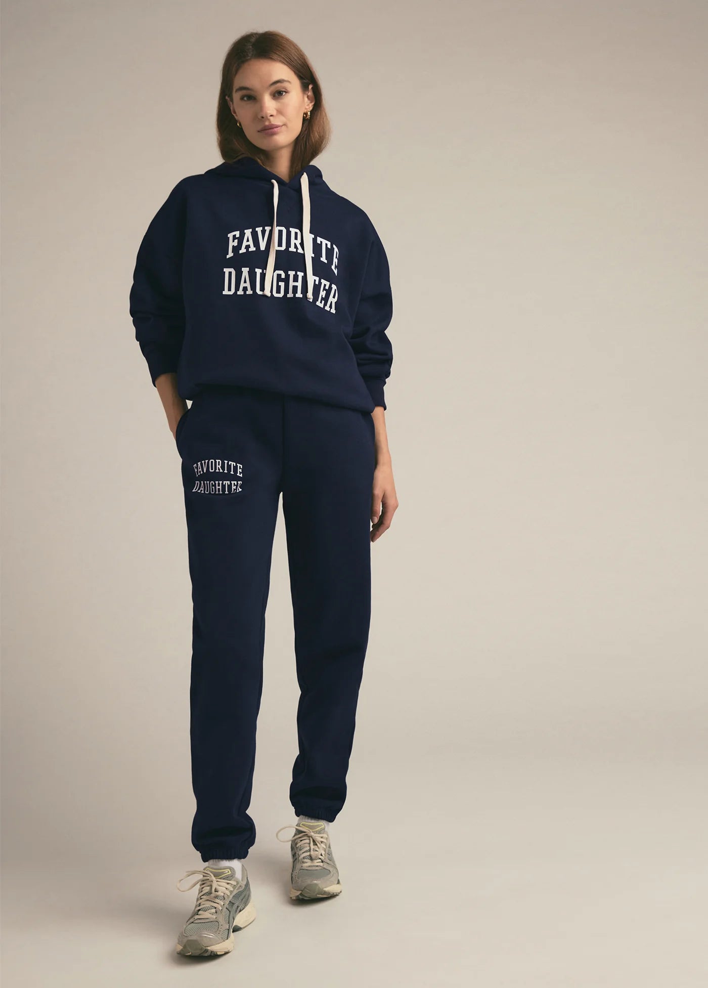 The Collegiate Jogger - Navy - Favorite Daughter