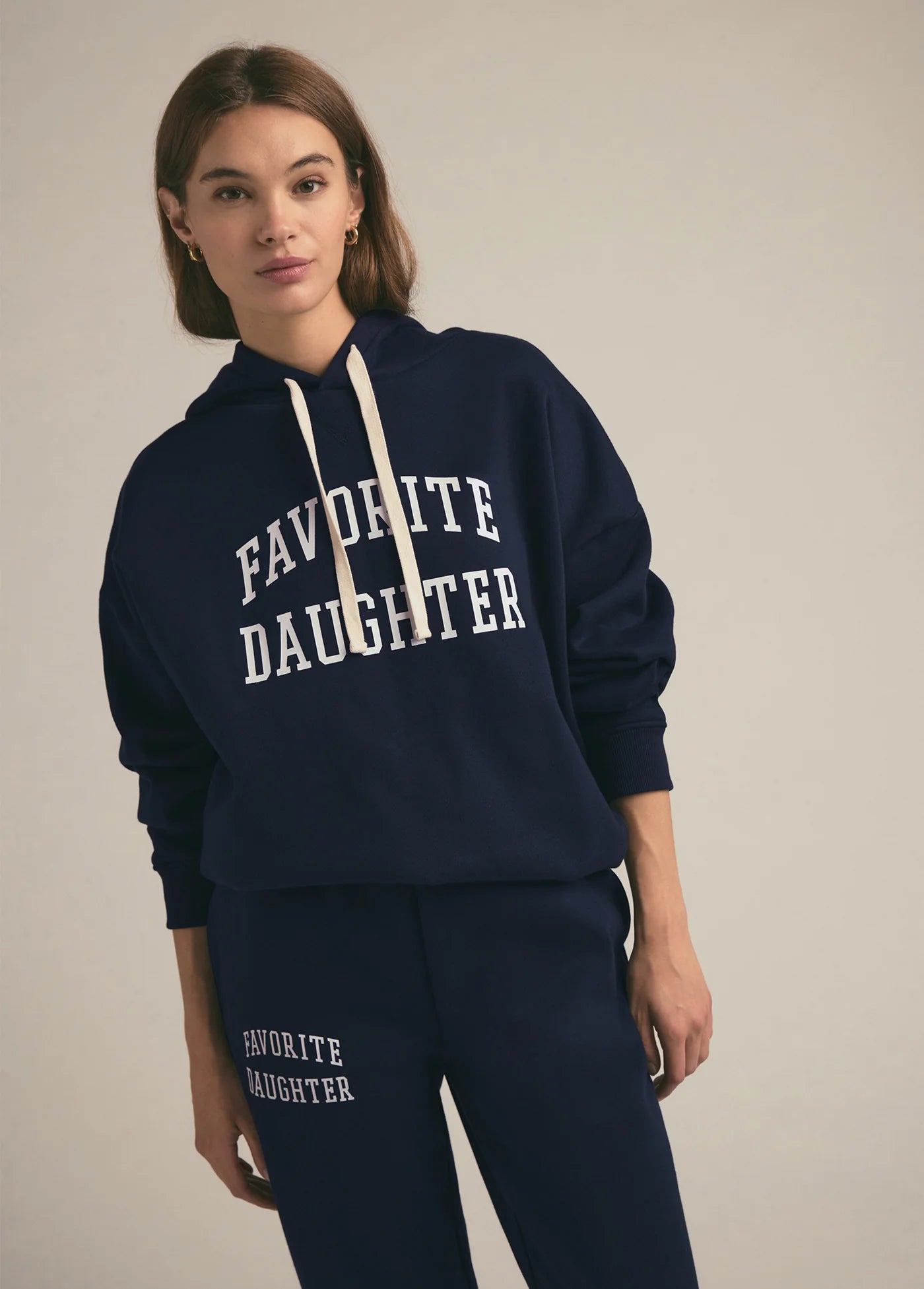 The Collegiate Hoodie - Navy - Favorite Daughter