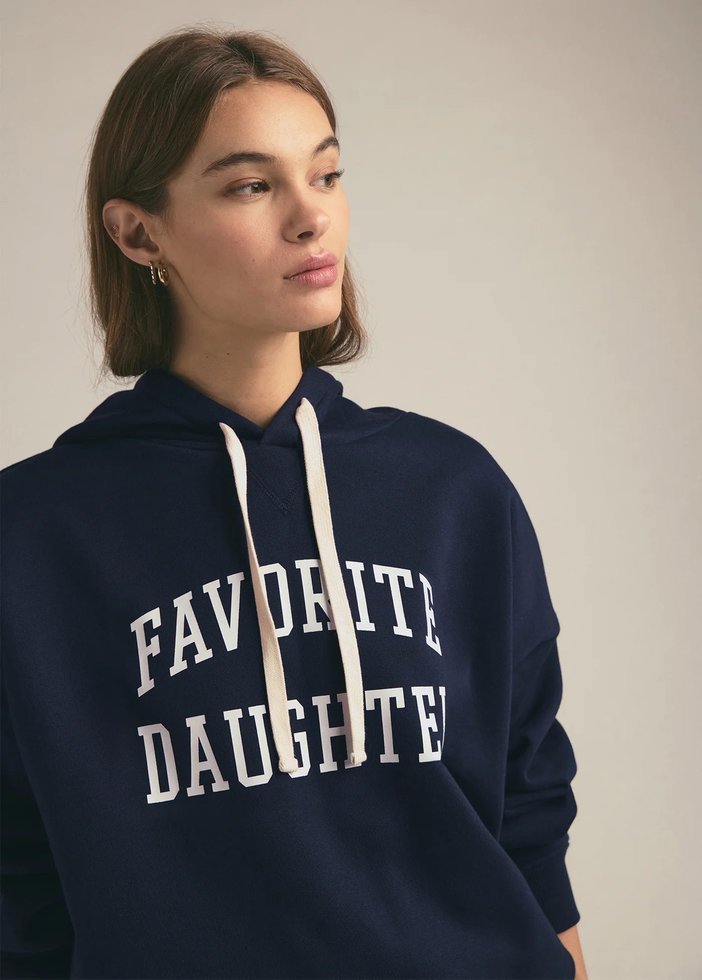 The Collegiate Hoodie - Navy - Favorite Daughter