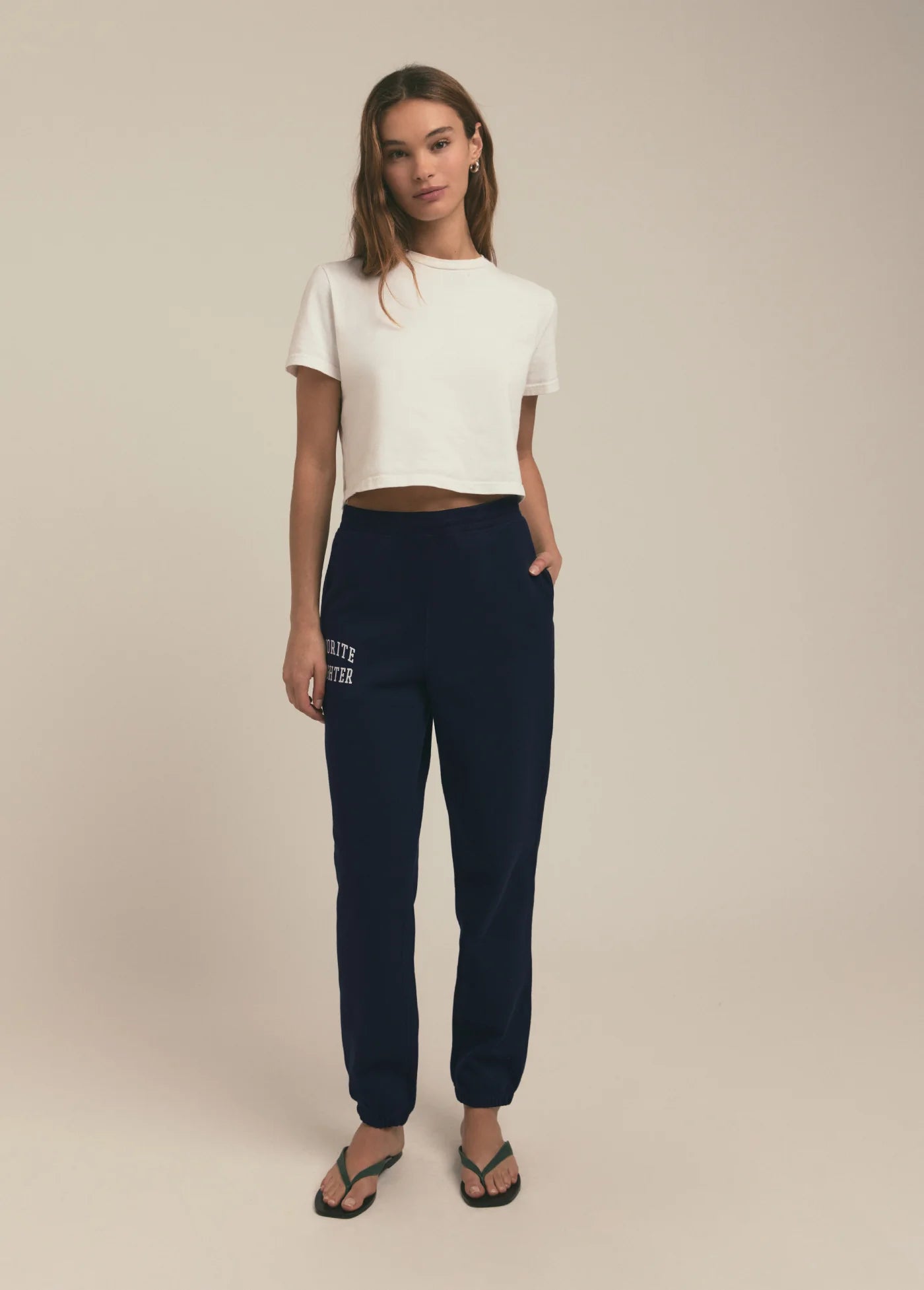 The Collegiate Jogger - Navy - Favorite Daughter