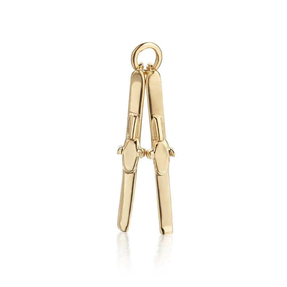 Skis Charm - Gold Vermeil - Jet Set Candy