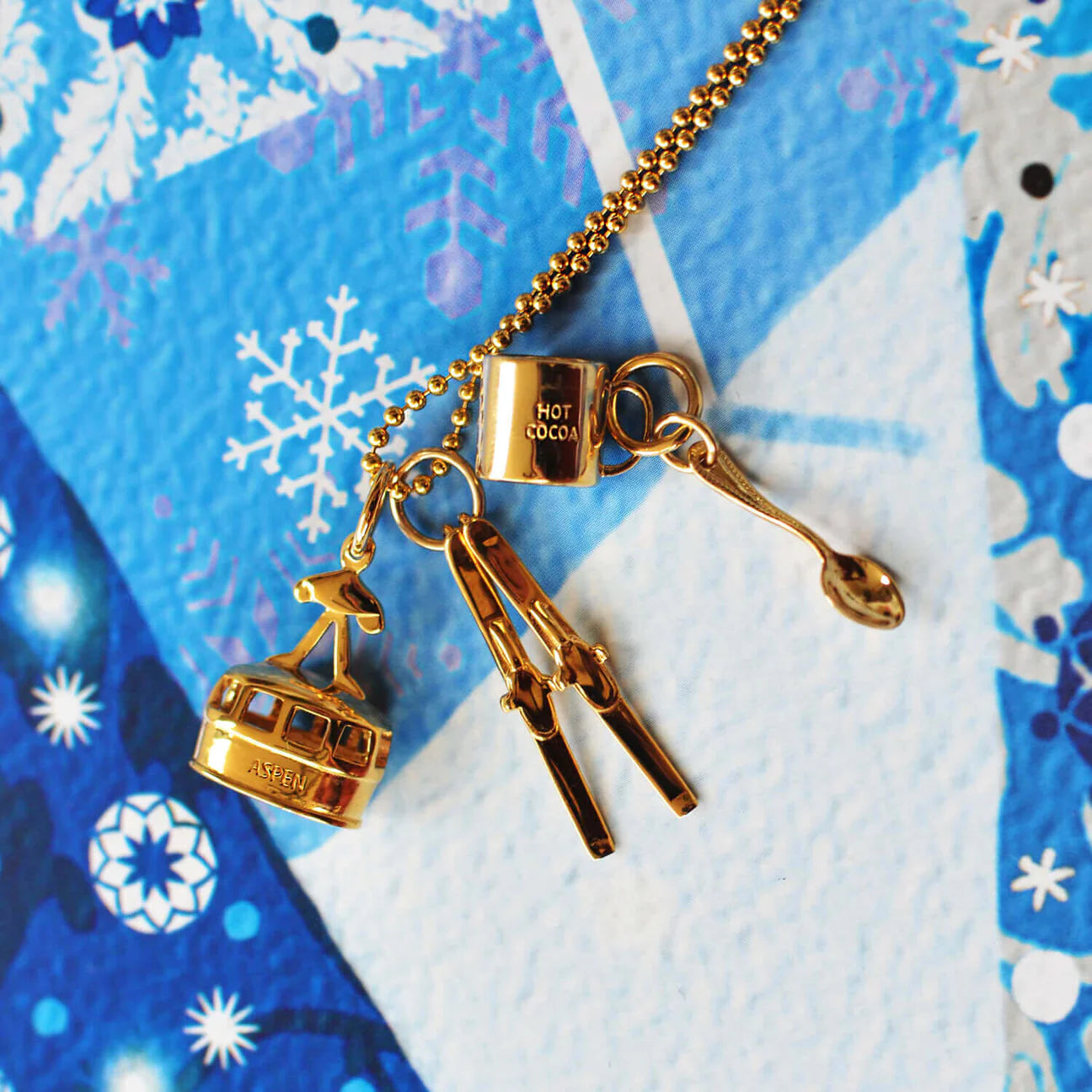 Skis Charm - Gold Vermeil - Jet Set Candy