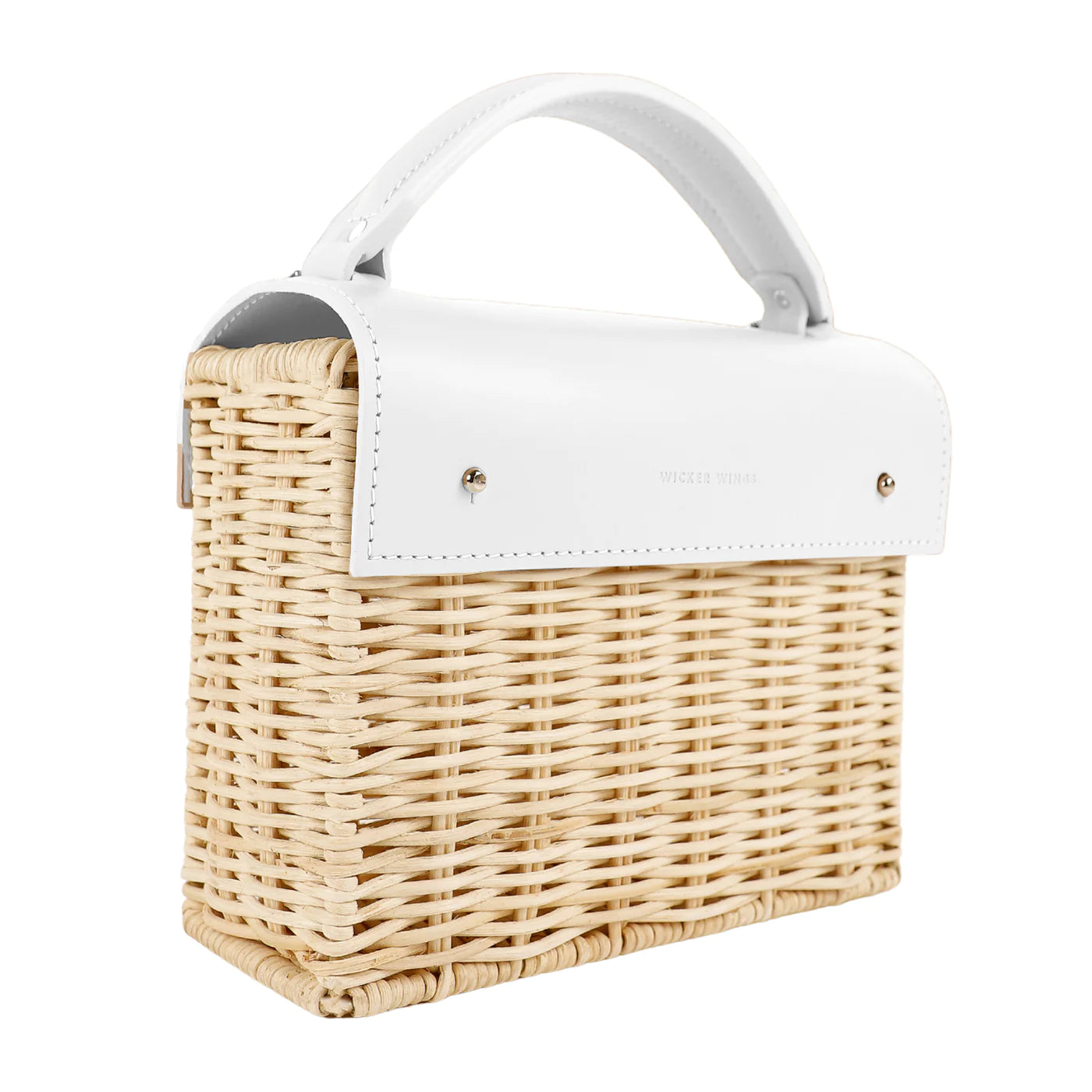 White Natural Kuai Bag - Wicker Wings