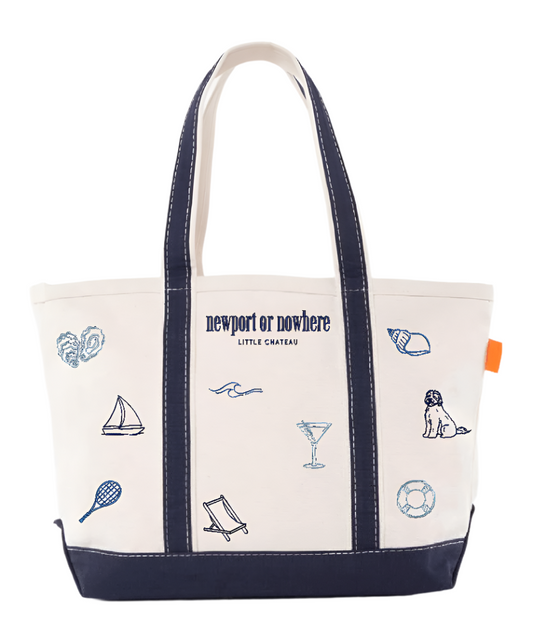 PREORDER ONLY: Newport or Nowhere Icon Tote - Blue Hues - Casa Nuccia