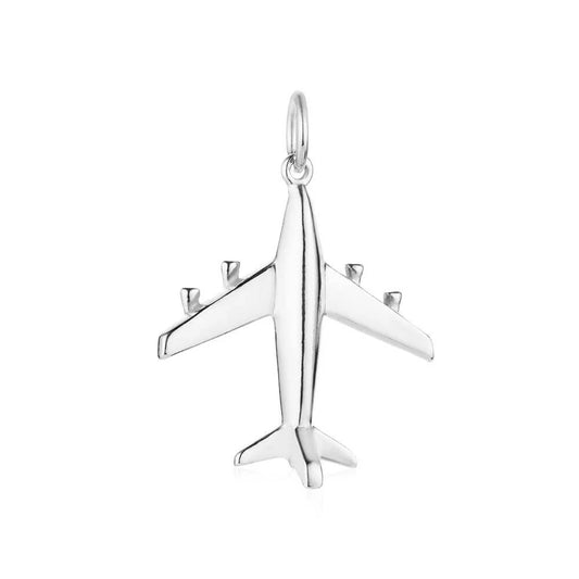 Airplane Charm (Medium) - Sterling Silver - Jet Set Candy