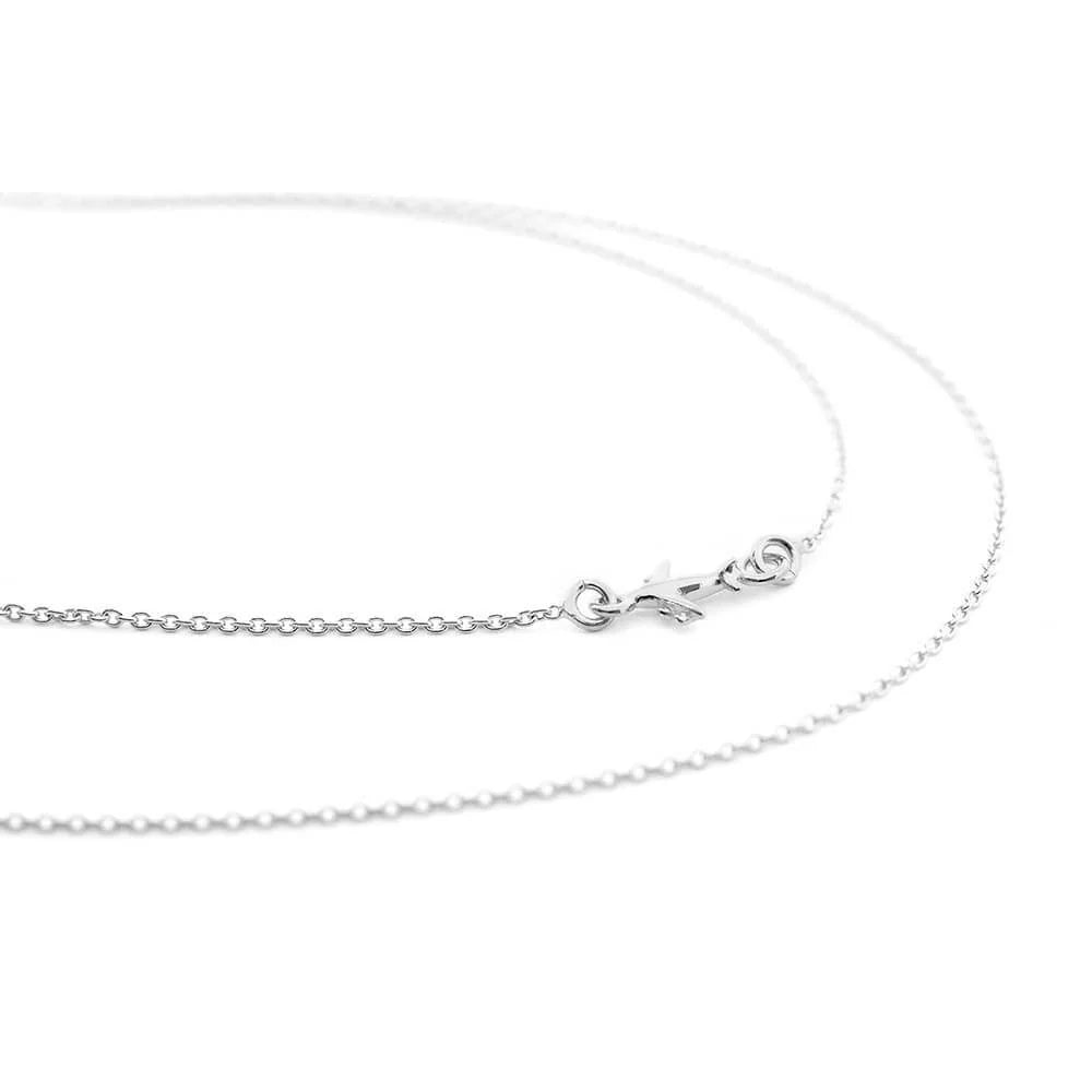 Cable Chain Necklace (16 - 18 in) - Sterling Silver - Jet Set Candy