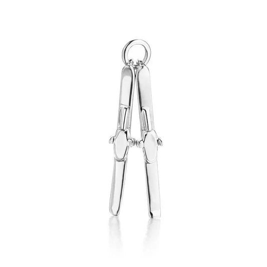 Skis Charm - Sterling Silver - Jet Set Candy