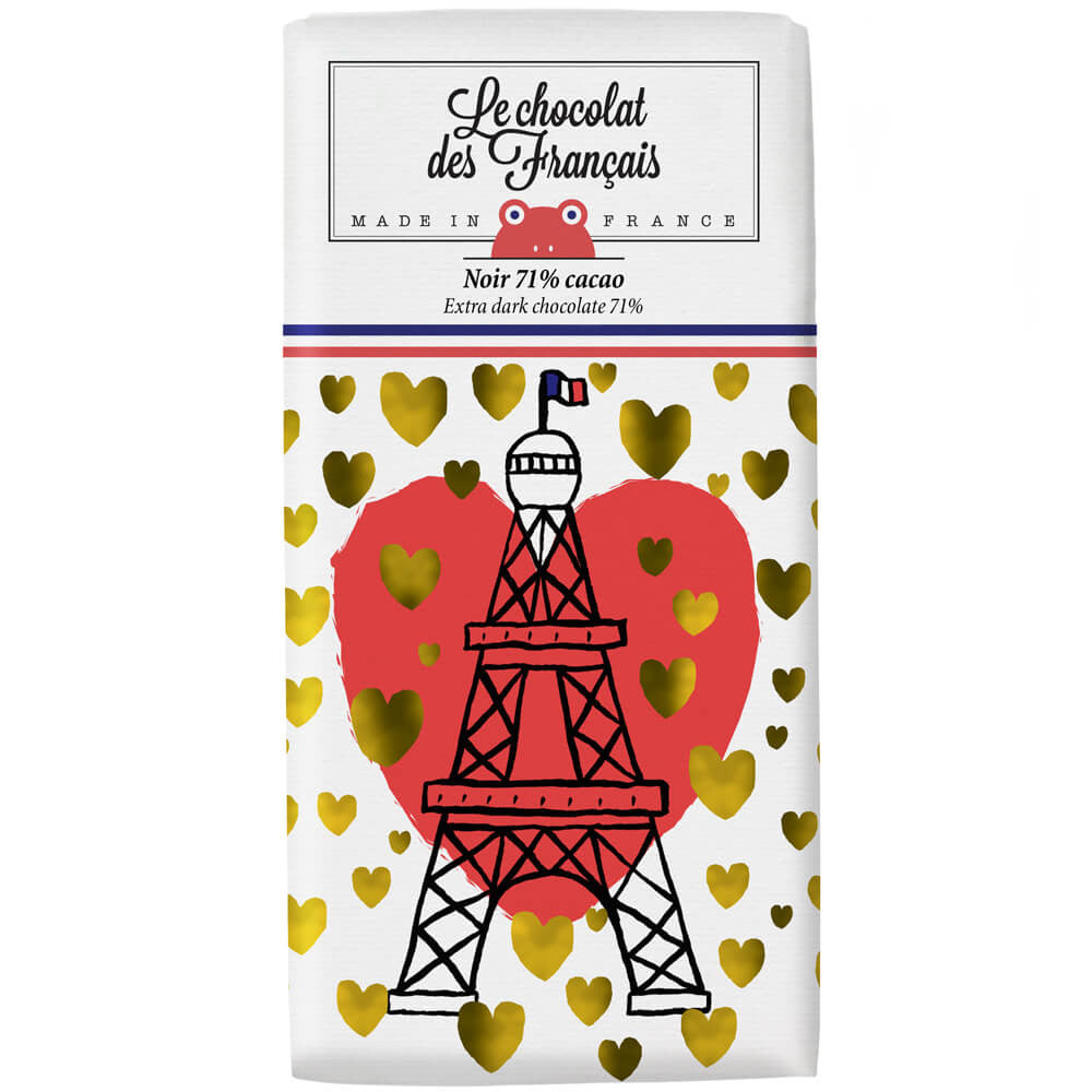 The Eiffel Tower Heart Chocolate Bar - Le Chocolat des Francais