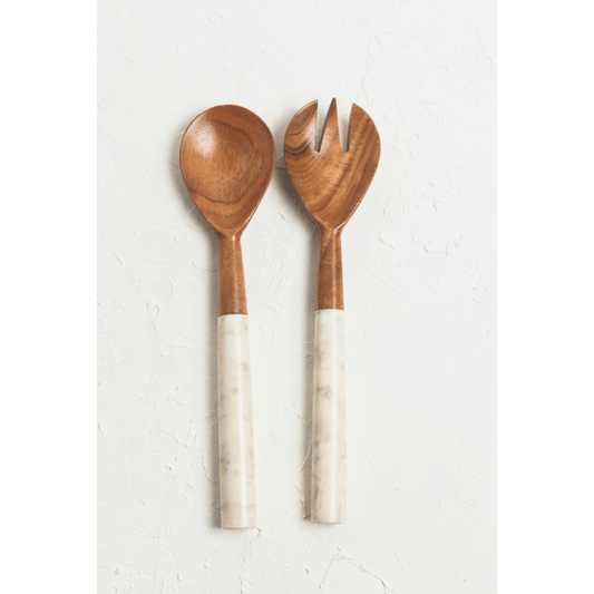 Marble Salad Servers