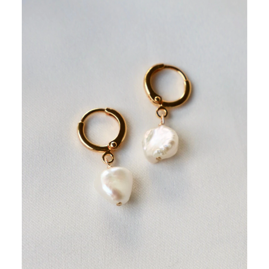 Keshi Pearl Nugget Earrings (Both Colors)