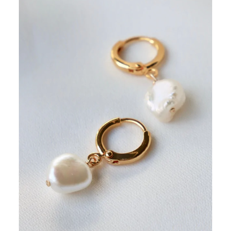 Keshi Pearl Nugget Earrings (Both Colors)