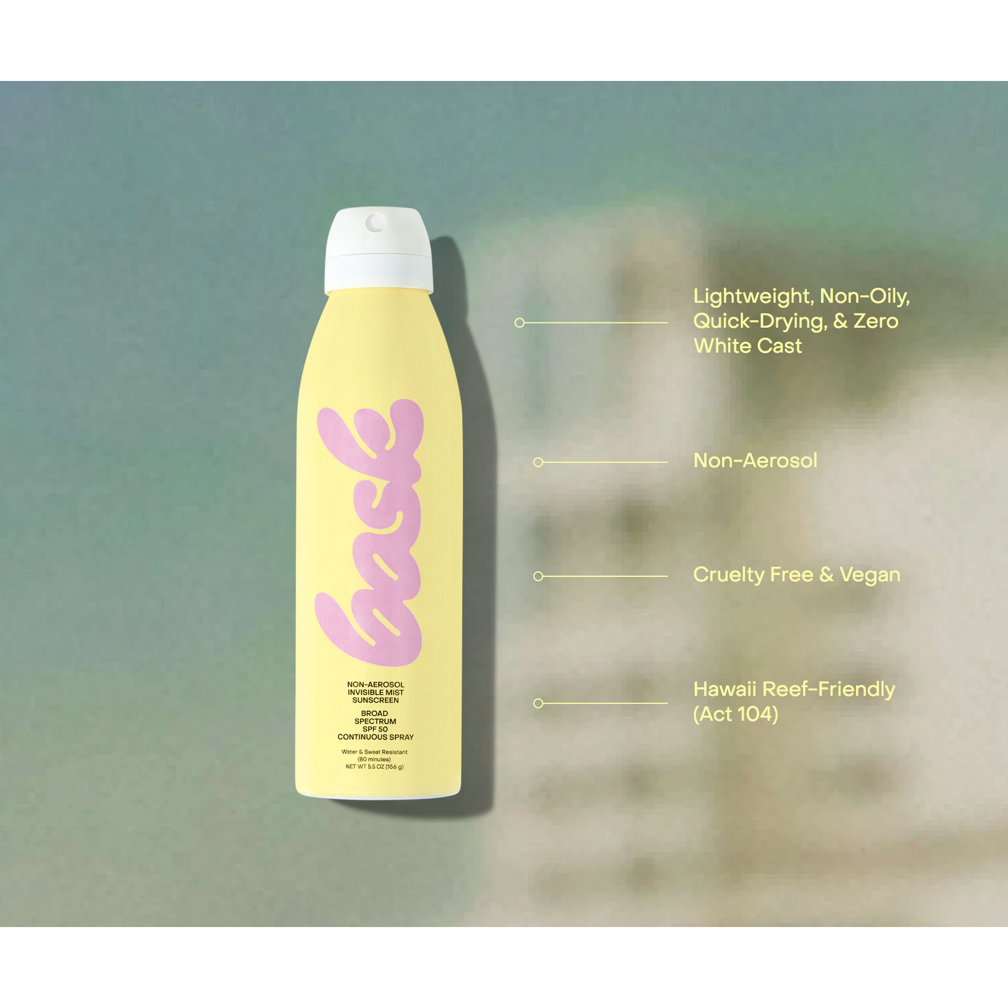 Bask Sunscreen - SPF 50 Non-Aerosol Spray