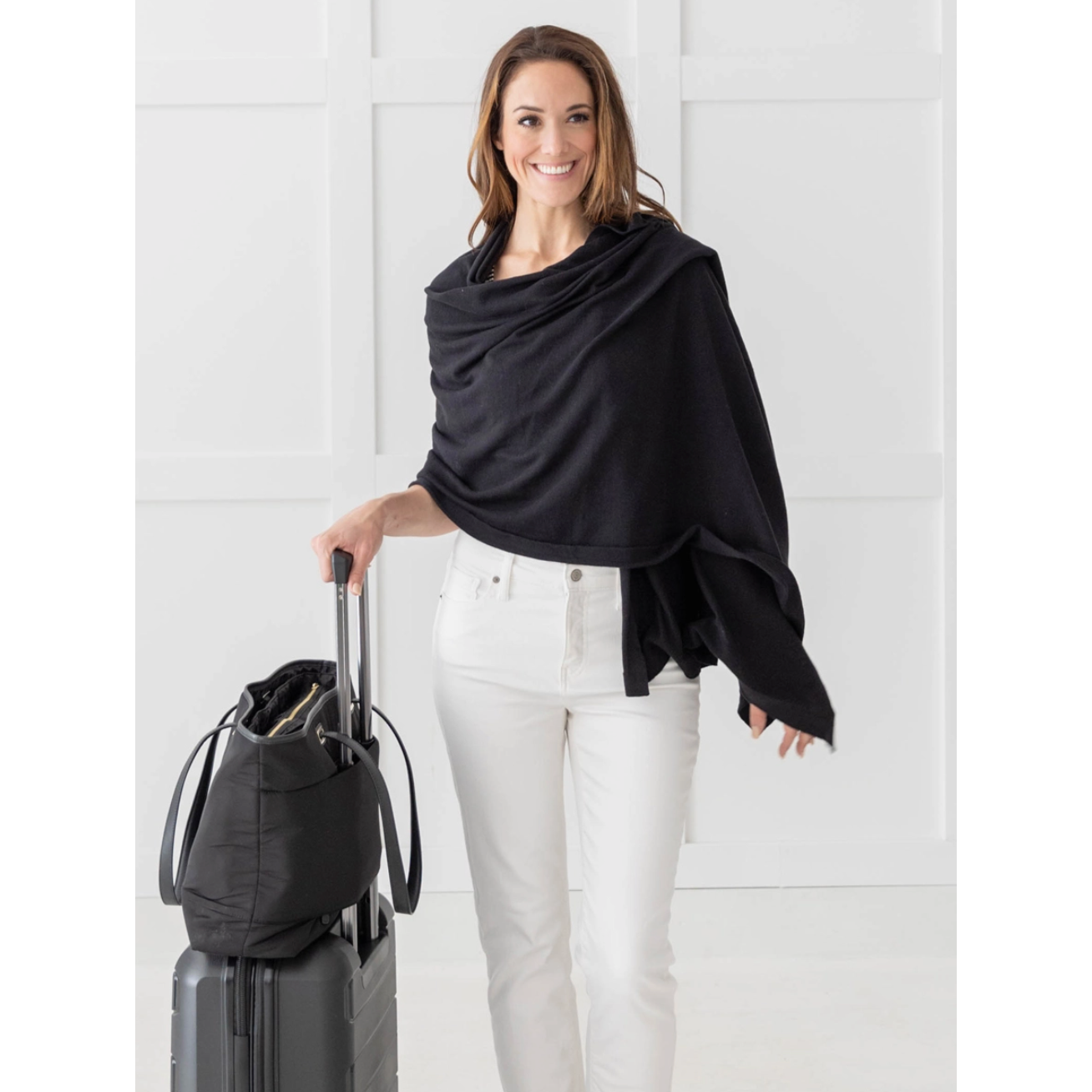 Dreamsoft Organic Cotton Travel Scarf - Black - Zestt Organics