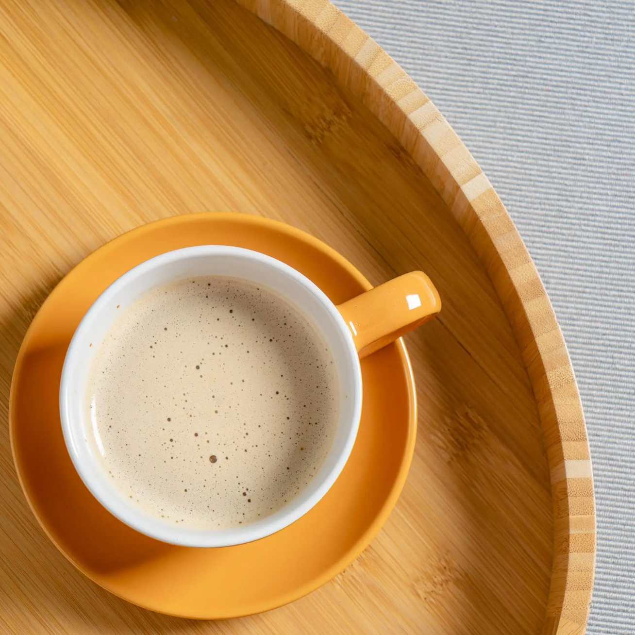 Cappuccino Cup with Saucer - Orange