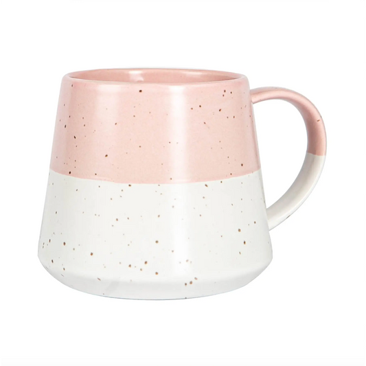 Ceramic Dipped Coffee Mug - Dusty Pink