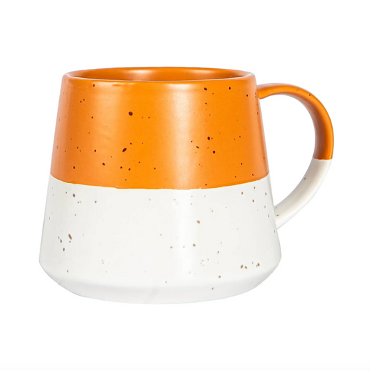 Ceramic Dipped Coffee Mug - Orange