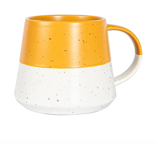 Ceramic Dipped Coffee Mug - Mustard