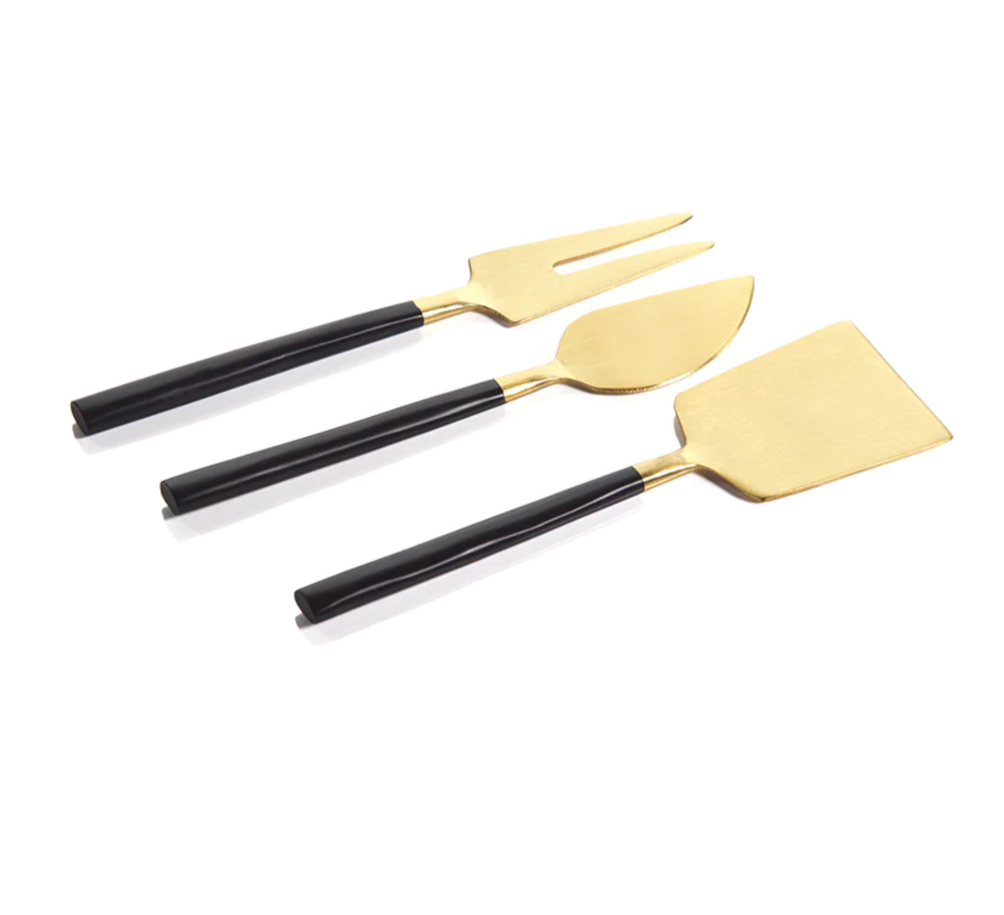 Maxfield Cheese Set - Black / Matt Gold